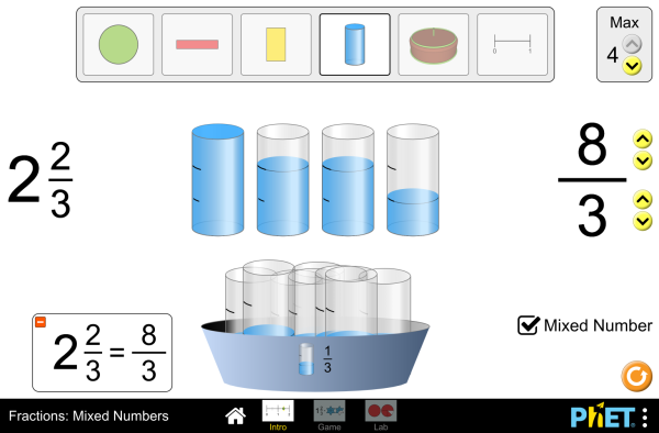 Fractions: Mixed Numbers Screenshot