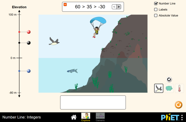 Number Line: Integers Screenshot