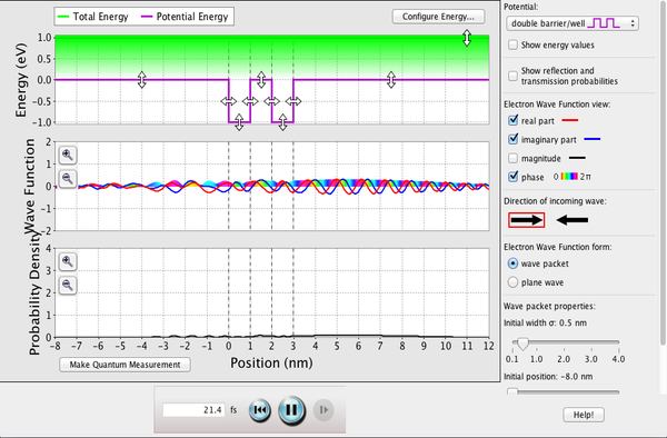 Quantum Tunneling and Wave Packets Screenshot