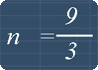 Divide both sides by 3 to get r = 9/3