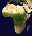 Satellite map of Africa