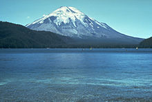 Mt St Helens before the 1980 eruption (taken from Spirit Lake)