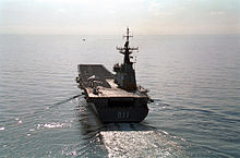 Harrier on the deck of a ship