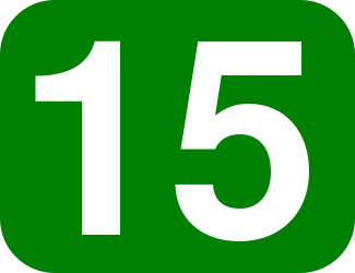 File:15 white, green rounded rectangle.svg