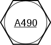 File:Hex cap screw-ASTM A490 type 3.svg