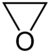 Chemical structure of ethylene oxide