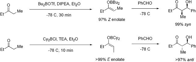 Stereoselective enolate generation